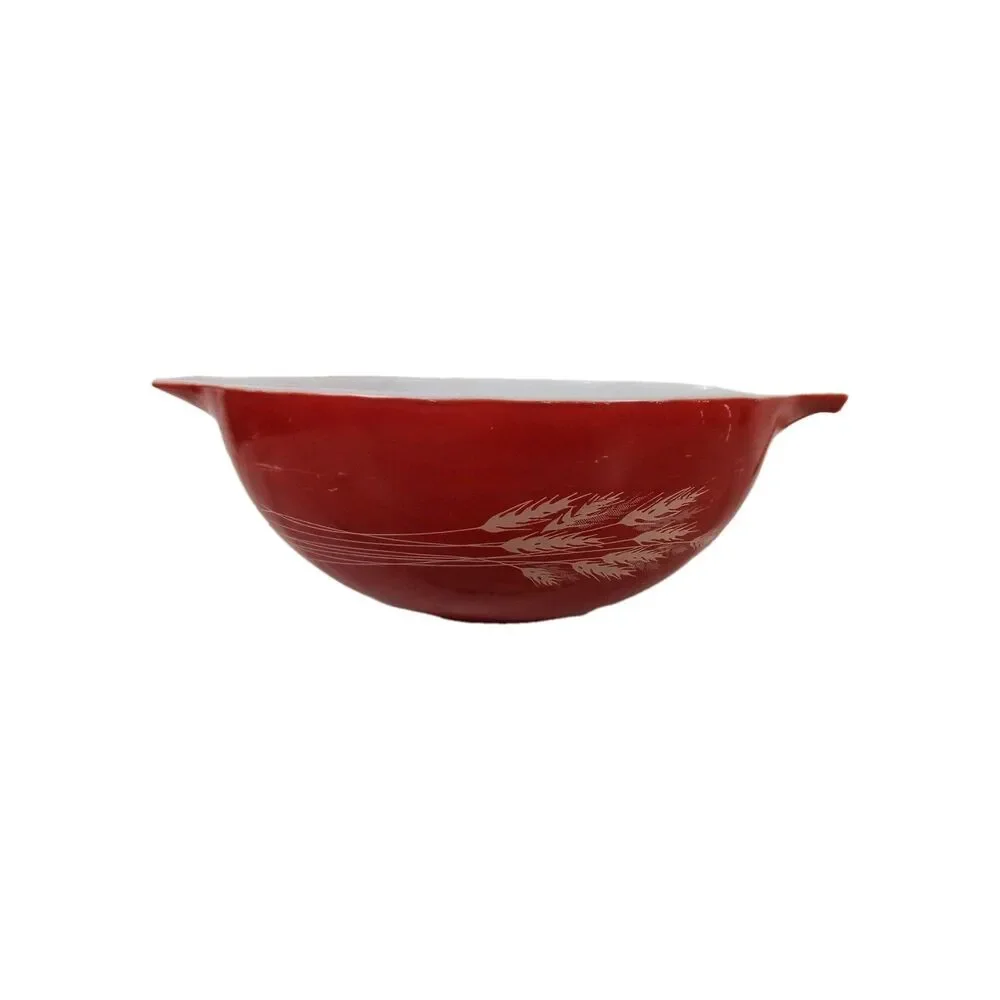 Vintage Pyrex Autumn Harvest Mixing Bowl Wheat Straw Deign